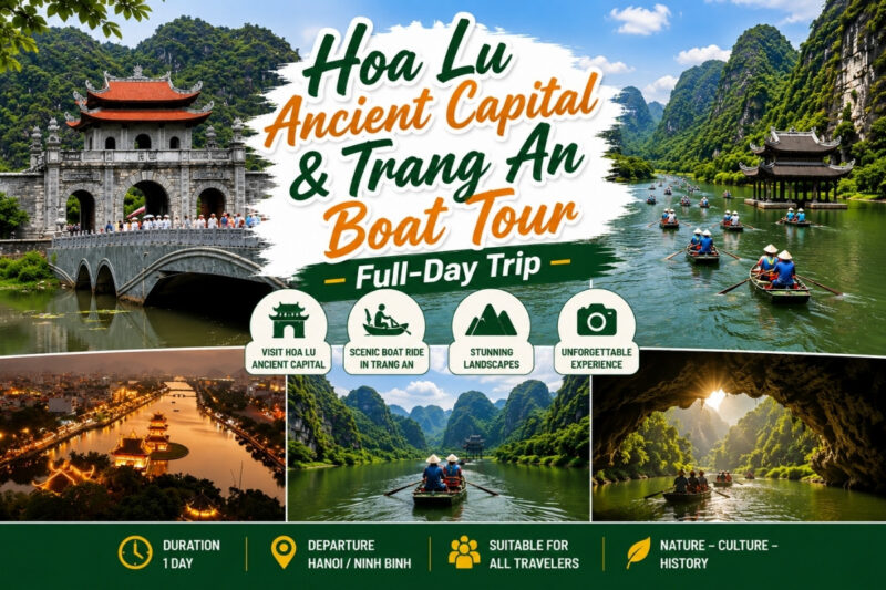 Hoa Lu Ancient Capital & Trang An Boat Tour – Full-Day Trip